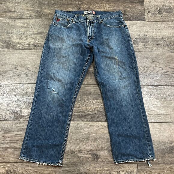 Vintage Y2K Quiksilver QuikJean Relaxed Fit Jeans - Men's Size W34 L28 - Picture 1 of 11